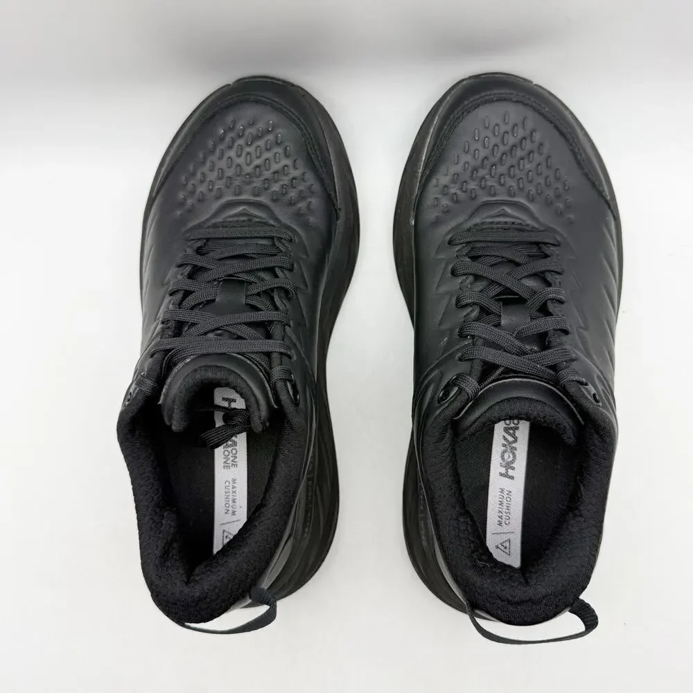 Hoka Womens Bondi Slip Resistant Work Shoes US 6.5 M Black Soft Toe EUC